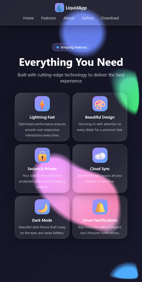 Screenshot of the app about screen